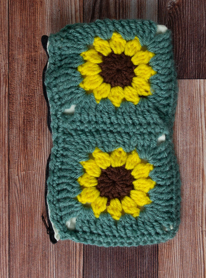 Lined Sunflower Pencil Pouch
