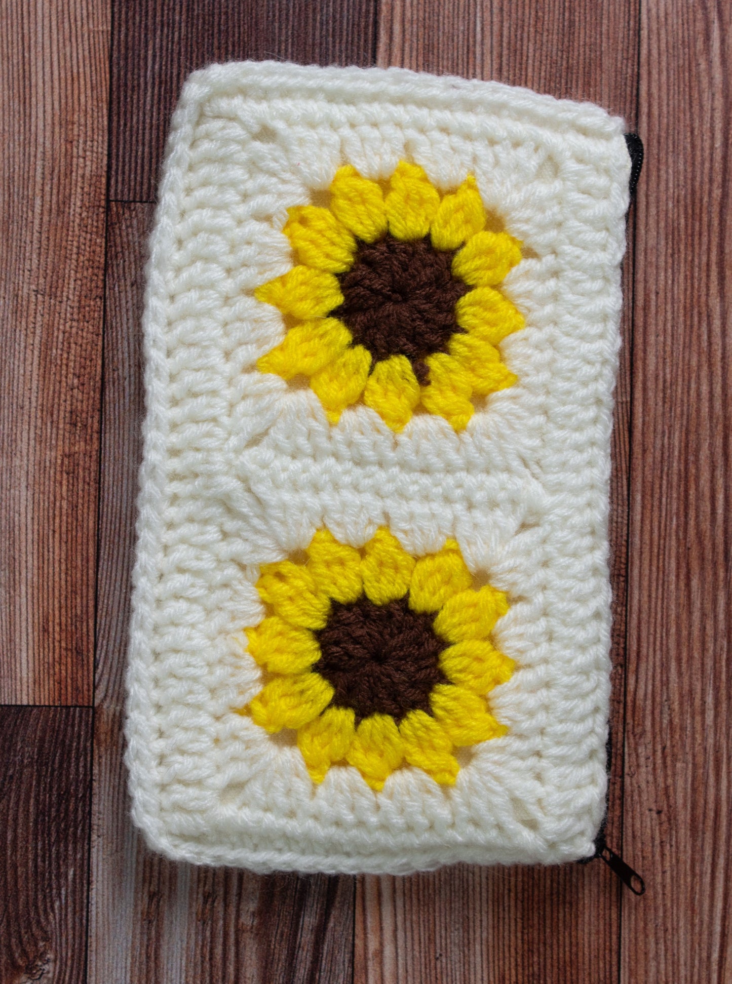 Lined Sunflower Pencil Pouch